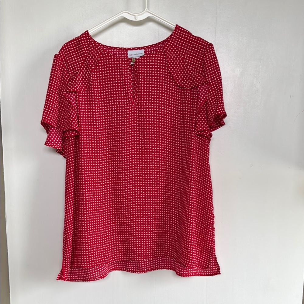 Red Polka Dot Women's Top